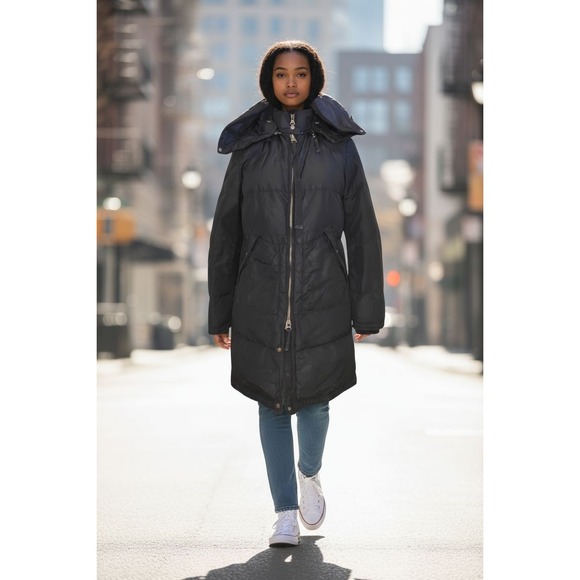 Parajumpers Jackets & Blazers - Parajumpers Masterpiece Series Womens Parka Hooded Coat Size M‎ Black Vintage